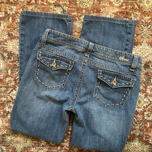 Vintage Guess Low Rise Women's Jeans with Embroidered Pockets